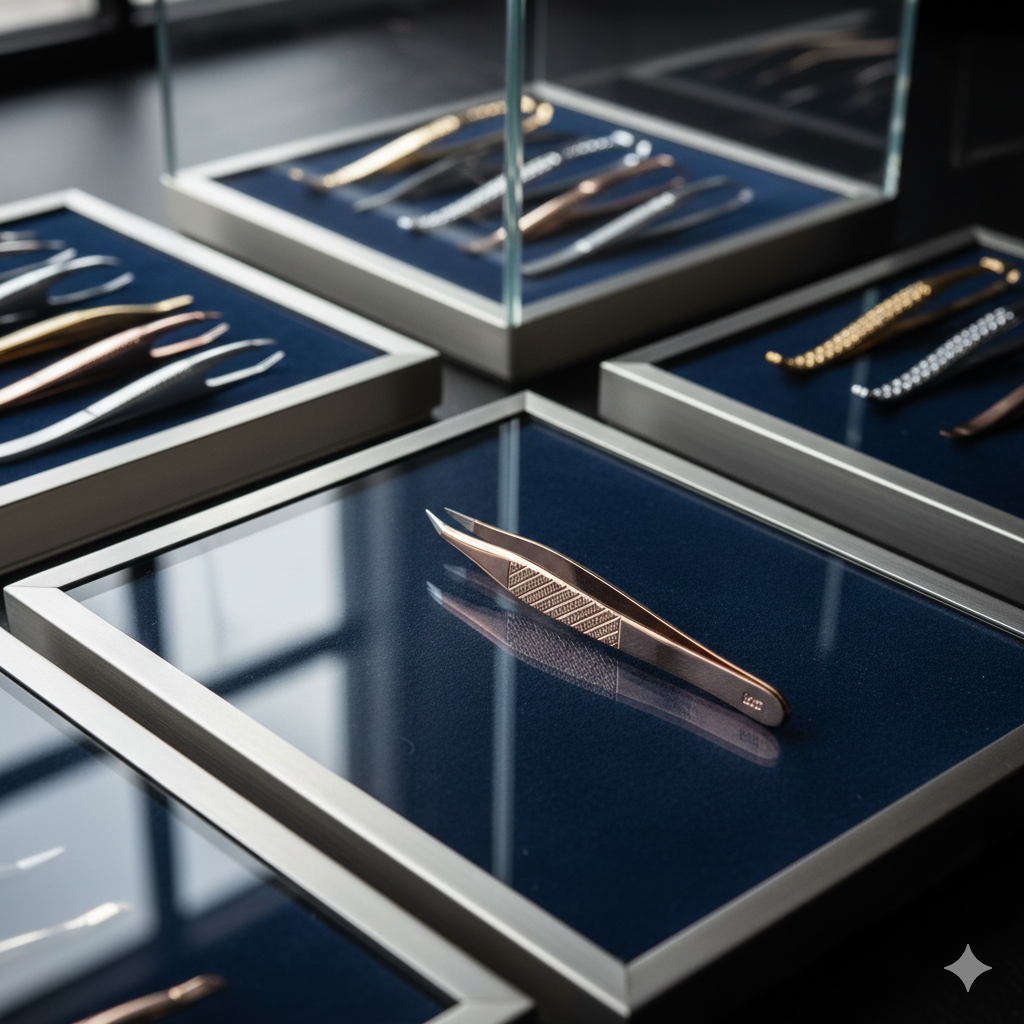 Profesjonalne pęsety do przedłużania rzęs